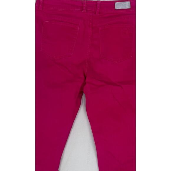 Liz Claiborne Stretch Straight Leg Size 6P Petite Dark Pink Jeans Cotton Spandex - Picture 7 of 8